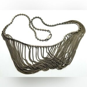 Silver tone Waterfall style Necklace